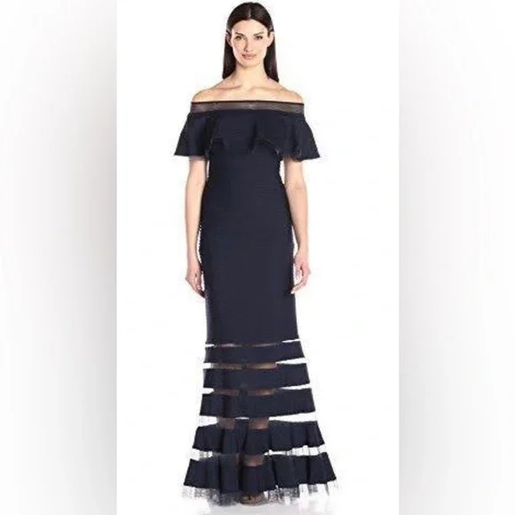 TADASHI SHOJI Tabora Off The Shoulder Gown - Picture 2 of 13